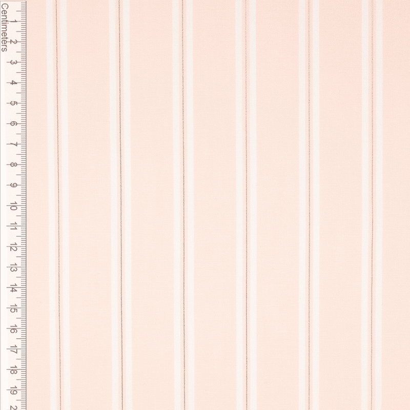 Stripes Light Apricot Metallic - Fast Bomull