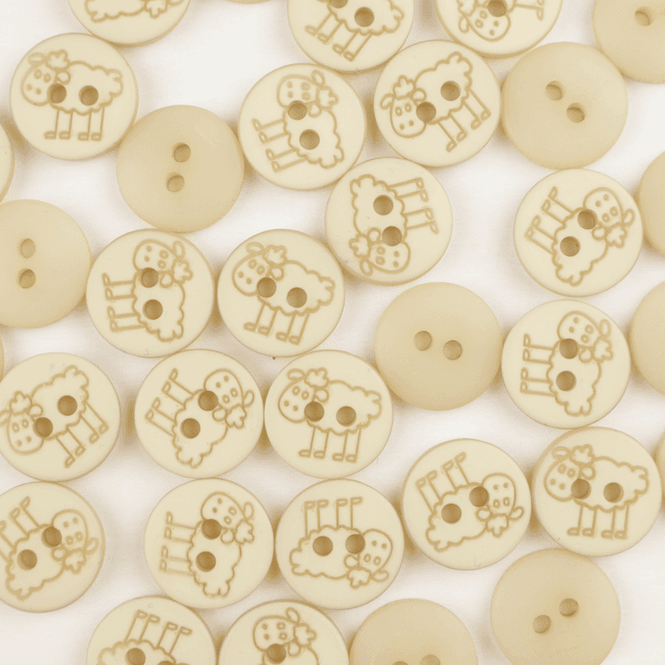 Hovedbilde Sheep Sand - 15 mm Plast Knapp