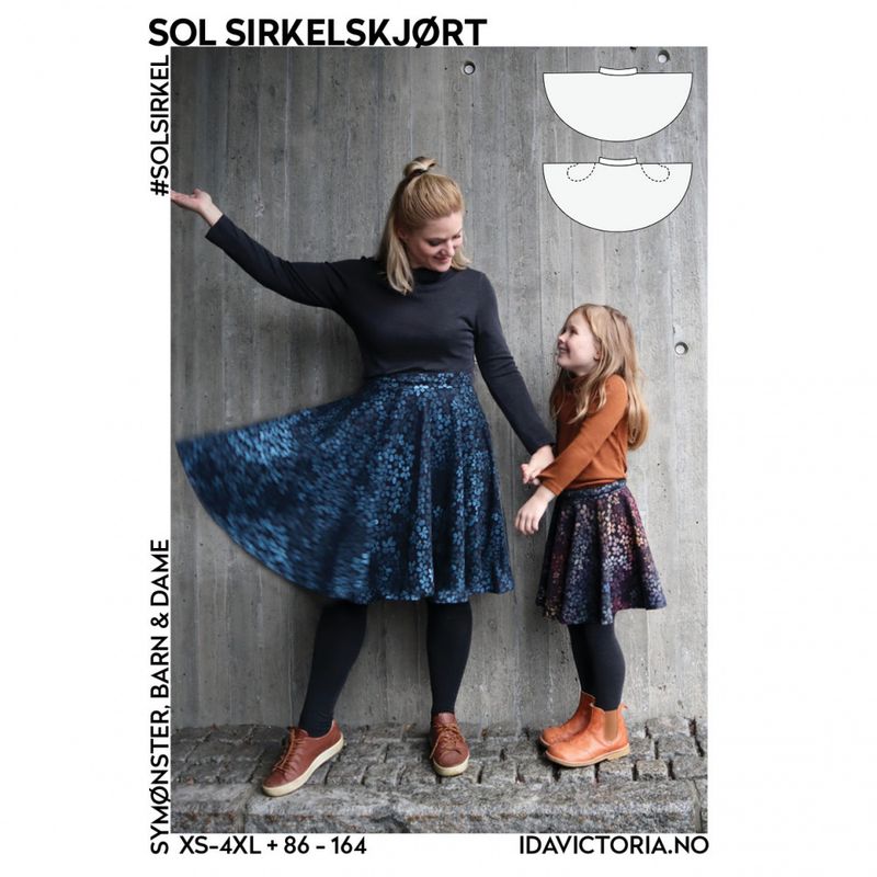 Sol Sirkelskjørt (86-164 + XS-4XL) - Ida Victoria