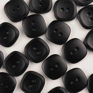 Hovedbilde Old Town Square Sort - 17 mm Resin Knapp