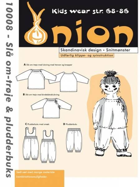Omslagsgenser og lekebukse 6-18 mnd - Onion 10008