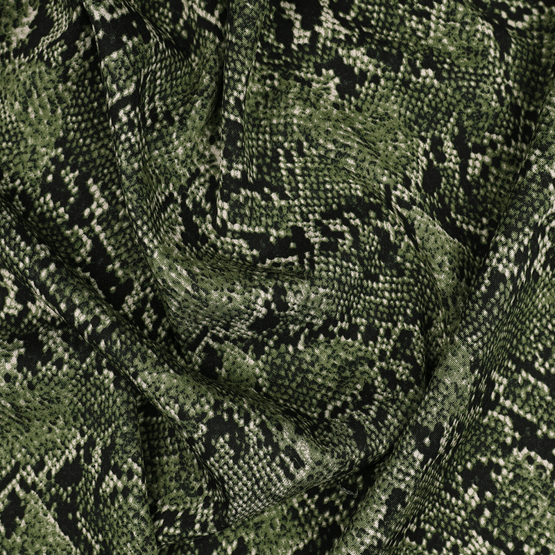 Snake Green - Vevd Viskose Stretch
