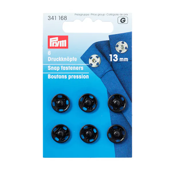 Prym Trykknapp 13mm Sort