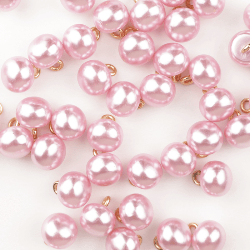 Ava Babyrosa - 10 mm Metall Knapp