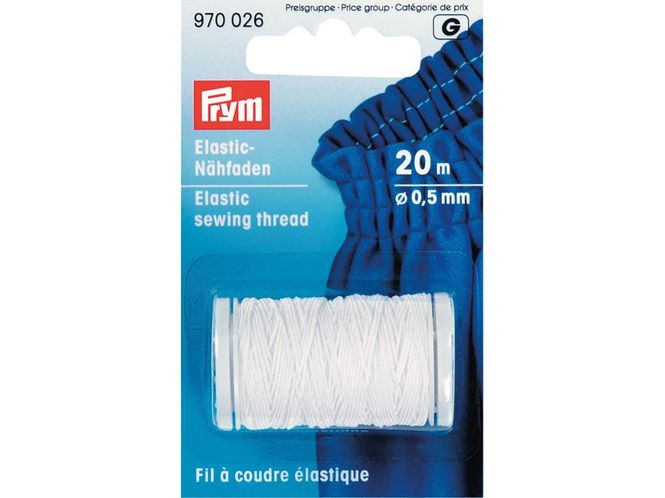 Hovedbilde Elastisk Tråd Hvit 0,5mm 20m Prym