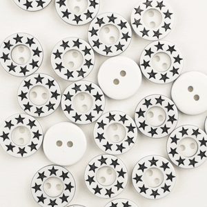 Hovedbilde Stjernesirkel - 12,5 mm Resin Knapp