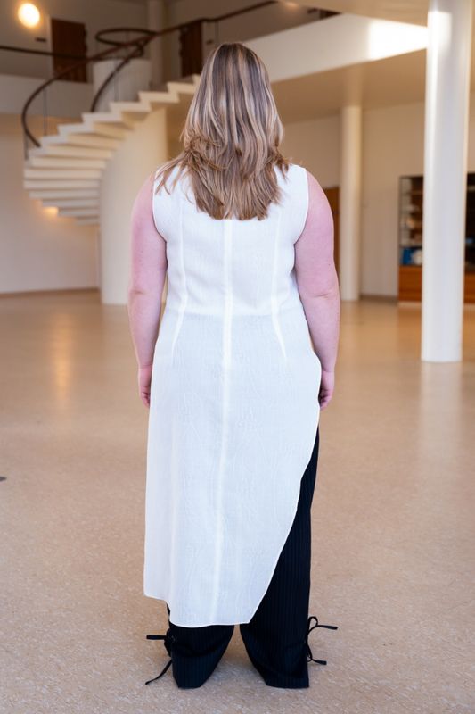 Slash Dress x Cap Sleeves - Puff and Pencil
