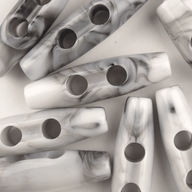Hovedbilde Duffelcoat Marble - 40 mm Resin Knapp