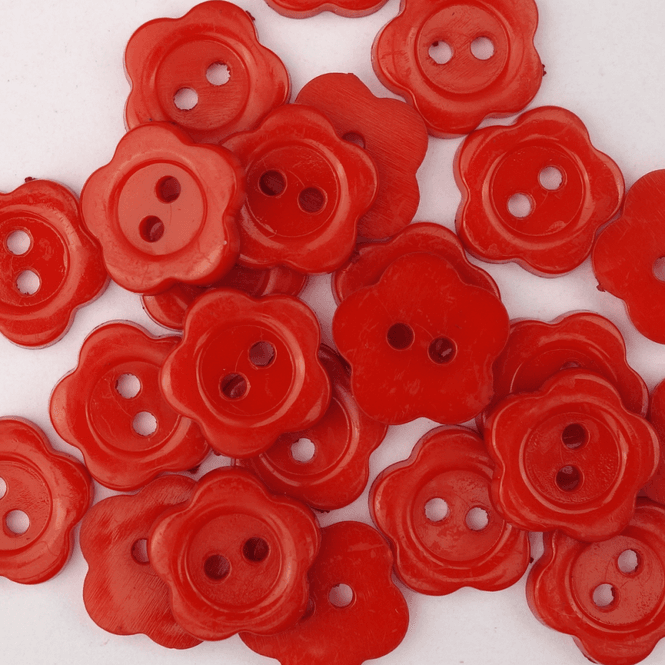 Hovedbilde Marabella Rød - 13 mm Plast Knapp