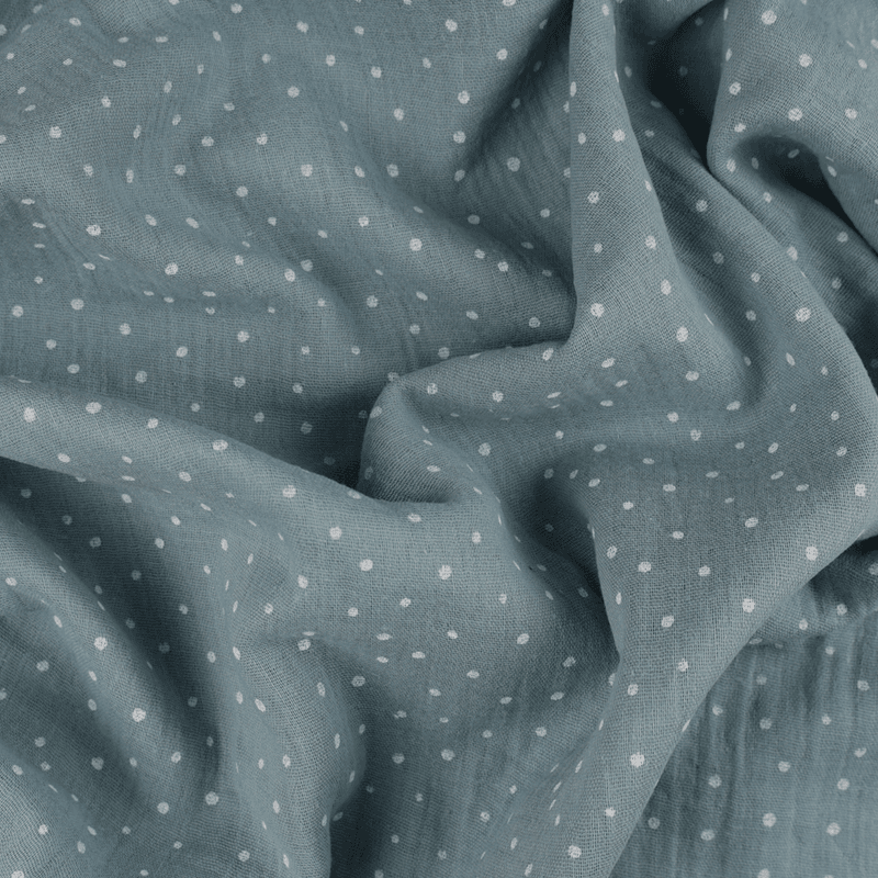 Dots Støvblå - Musselin