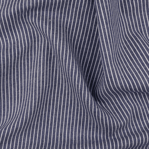 Hovedbilde M&oslash;rk Bl&aring; Striper - Polycotton