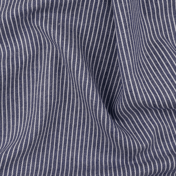 M&oslash;rk Bl&aring; Striper - Polycotton