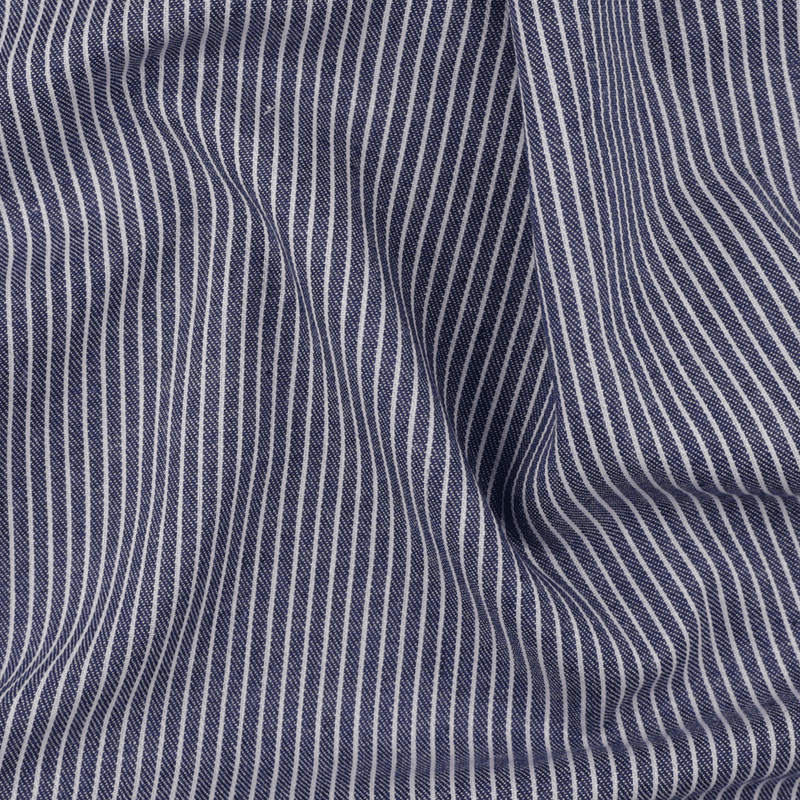 Mørk Blå Striper - Polycotton