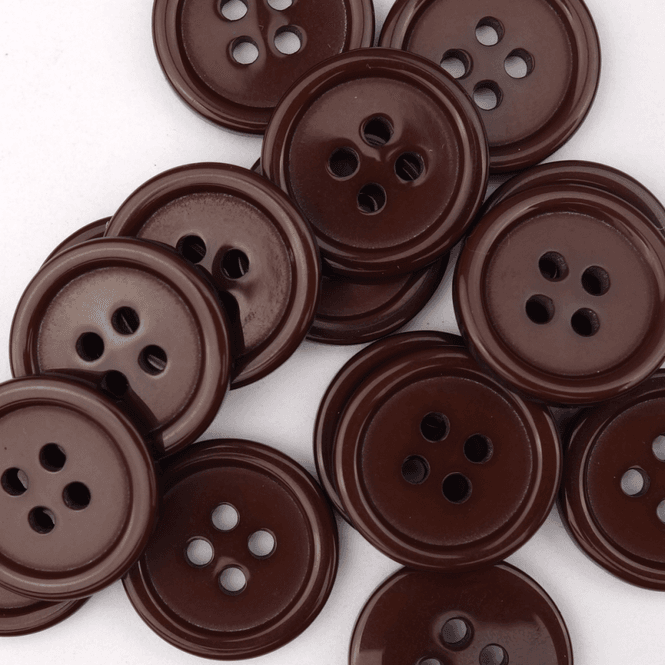 Hovedbilde Roma Brun - 18 mm Resin Knapp