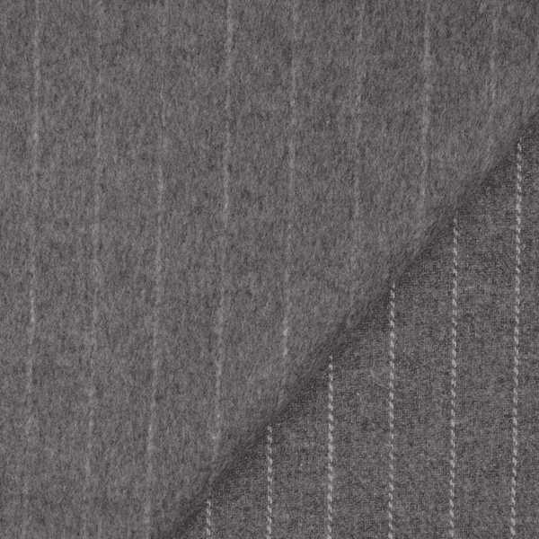 Grey Stripe - Jakkestoff m/ull