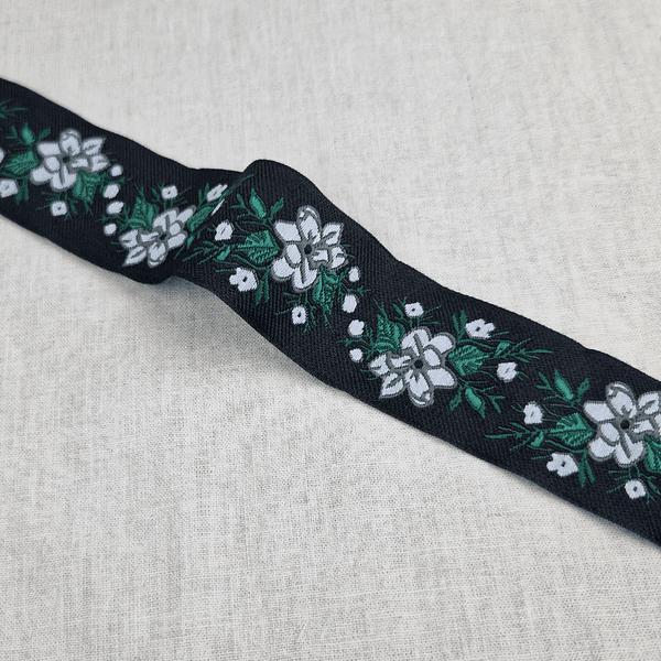 Sadie Sort/Hvit - Pyntebånd 33 mm