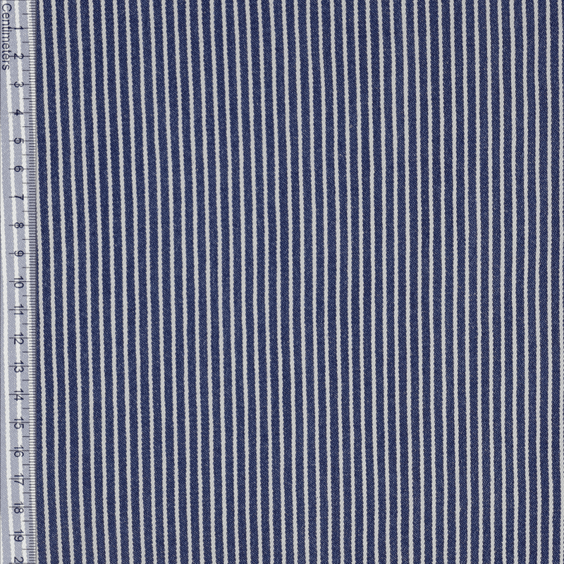 Stripy Mellomblå - Stretchdenim