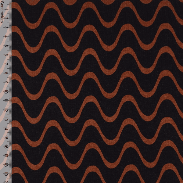 Cognac Waves - Viskosejersey