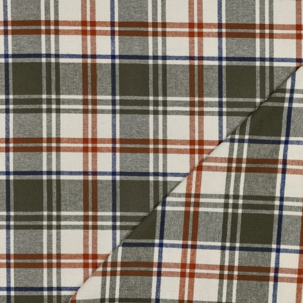 Checks Olive - Flanell