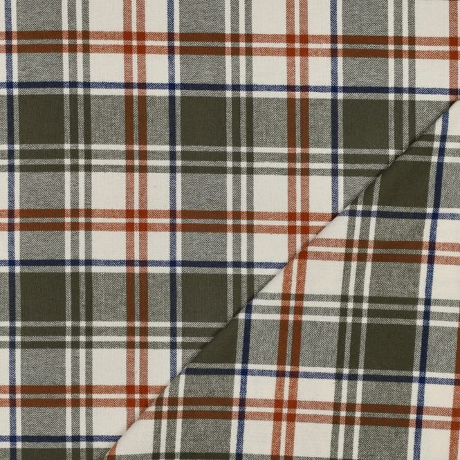 Hovedbilde Checks Olive - Flanell