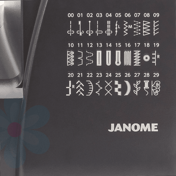 Janome SewLA Grafittgr&aring; m/Toalettmappem&oslash;nster