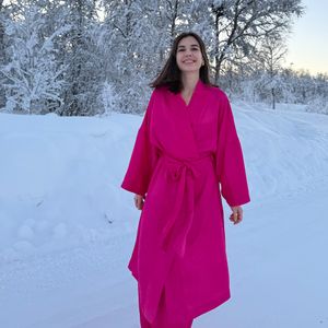 Hovedbilde M&oslash;rk Rosa - Viskosesateng