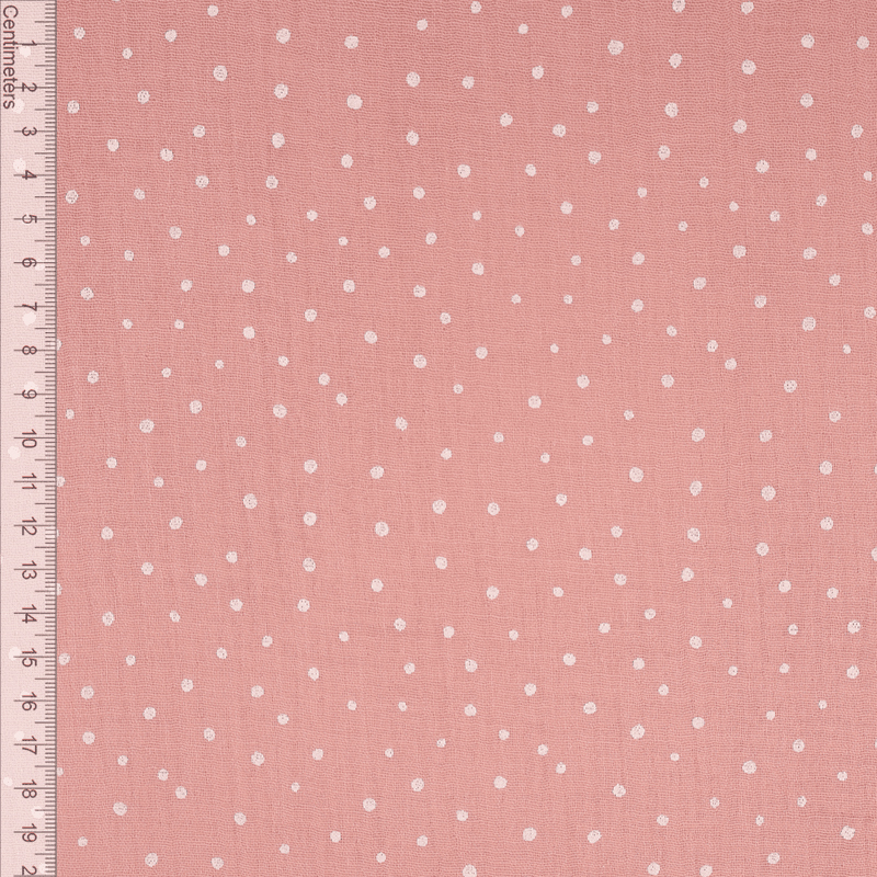 Dots Rose - Musselin