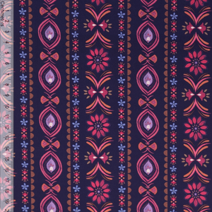 Hovedbilde Deco Stripe Navy - Fast Bomull