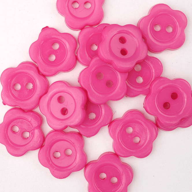 Hovedbilde Marabella Mørk Rosa - 13 mm Plast Knapp