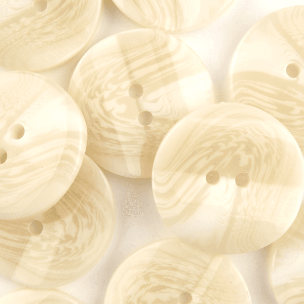 Beach Button White Maxi - 25 mm Resin Knapp