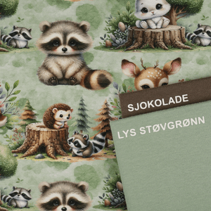 Hovedbilde Forest Friends Dusty Mint - Jersey