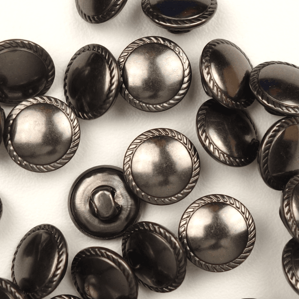 Archibald Gunmetal - 12 mm Metall Knapp