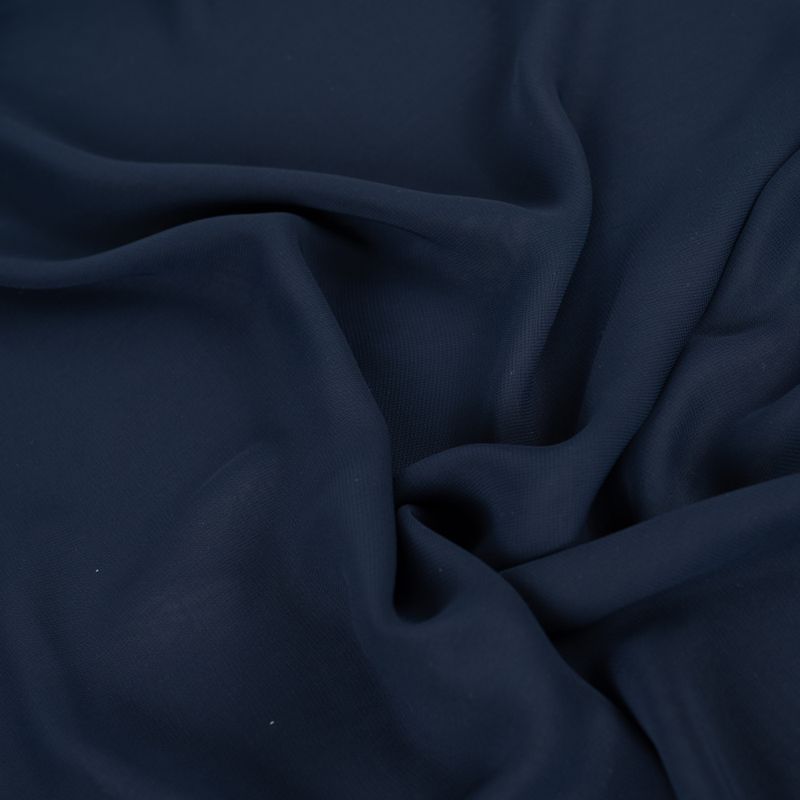 Marineblå - Chiffon