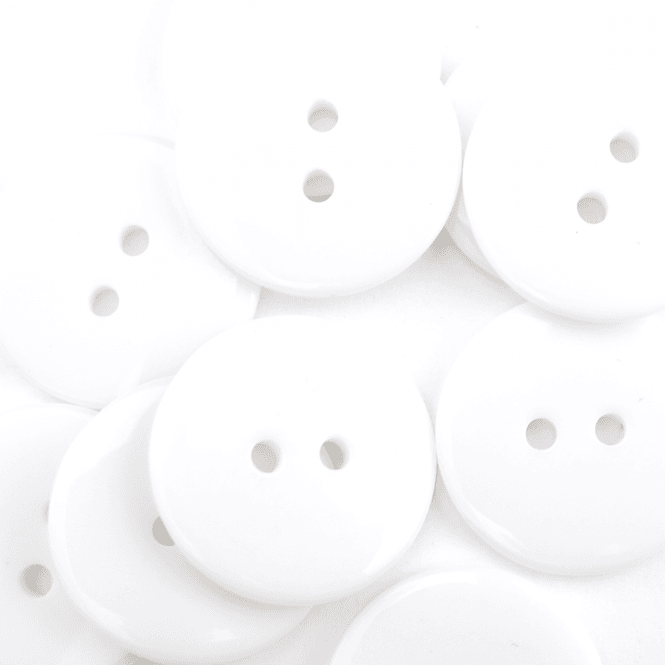 Hovedbilde Basic Hvit - 23 mm Resin Knapp