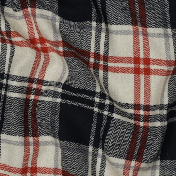 Checks Navy - Flanell