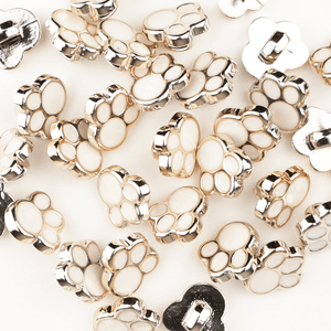 Hovedbilde Pote Hvit - 13 mm Metall Knapp