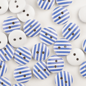 Hovedbilde Stripe Bl&aring; - 15 mm Tre Knapp