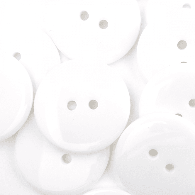 Hovedbilde Basic Hvit - 25 mm Resin Knapp