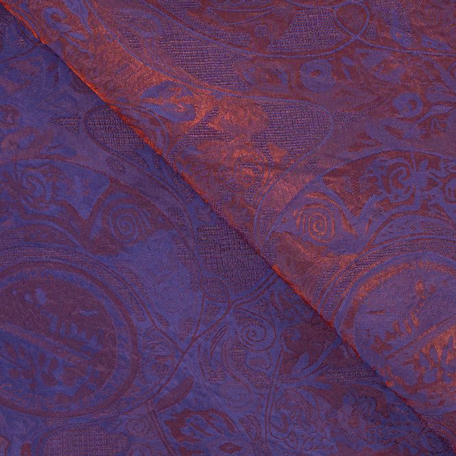 Hovedbilde Camille Changeant Purple - Viskose/Silke Jacquard