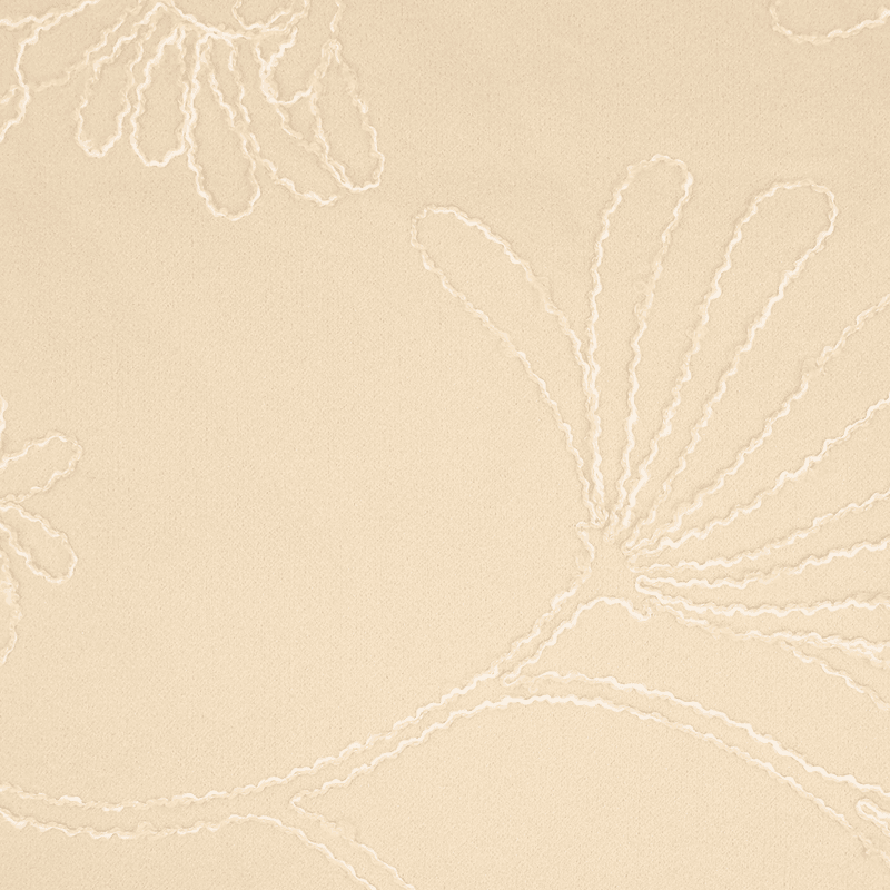 Flora Beige - Brodert Jakkestoff