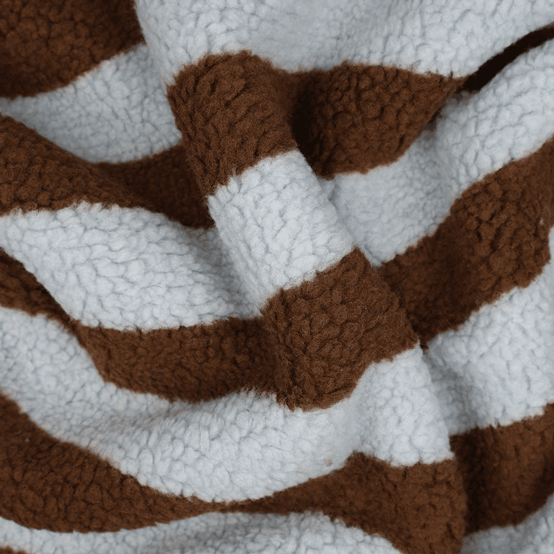 Stripe Blå/Brun - Teddy