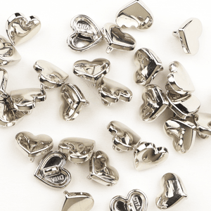 Hovedbilde S&oslash;lvhjerte - 12,5  mm Metall Knapp