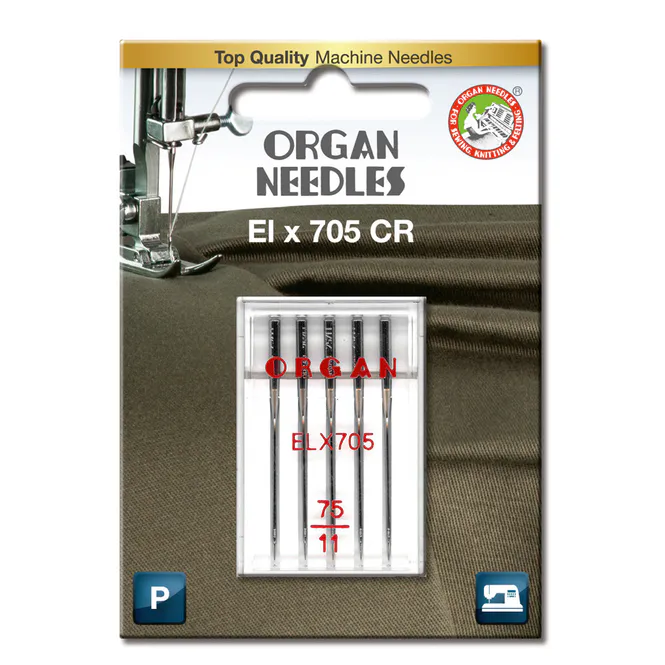 Hovedbilde Organ Cover/Overlocknåler ELx705 Krom 75 5pk