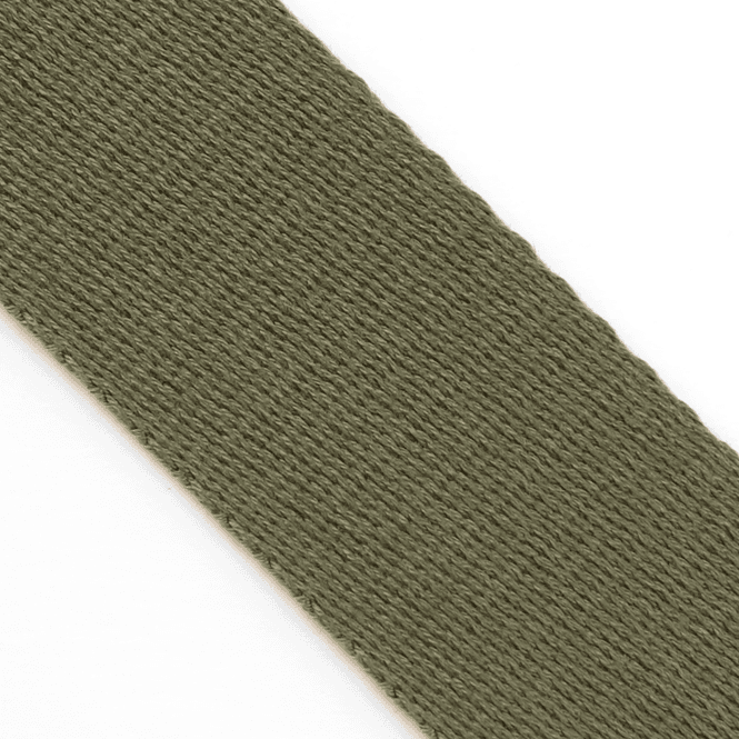 Hovedbilde Mørk Khaki - Vevd Bånd Bomull 40 mm