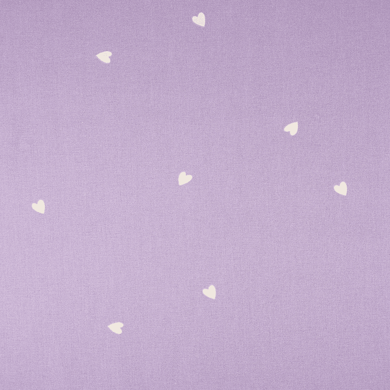 Heart Confetti Lavender - Fast Bomull