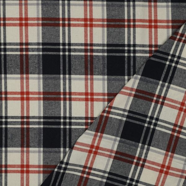 Checks Navy - Flanell