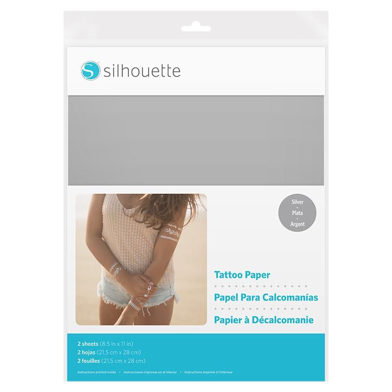 Silhouette Temporary Tattoo Silver