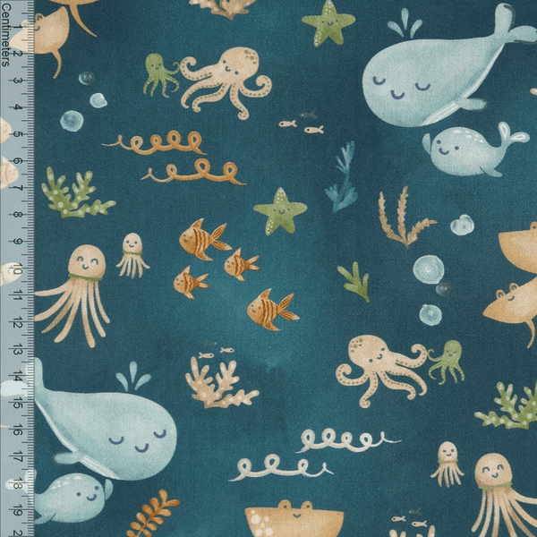 Happy Ocean Life - Fast Bomull
