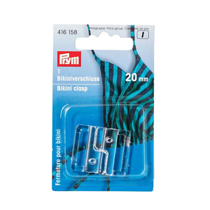 Bikinilås Maxi Transparent Plast 1 stk