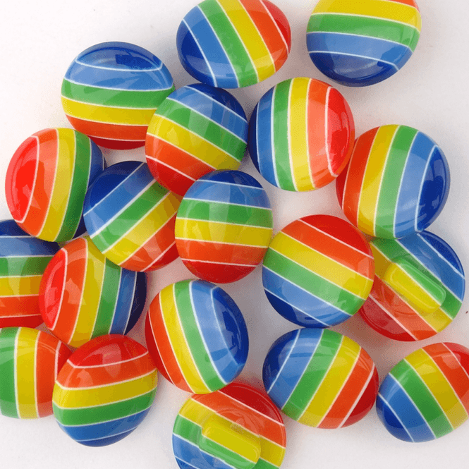 Hovedbilde Rainbow - 13 mm Resin Knapp